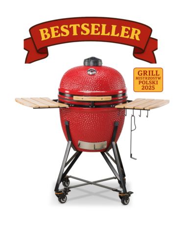 Grill węglowy Kamado BONO GRANDE 59cm (czerwony)