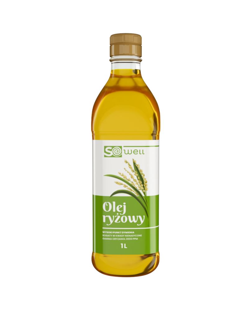 Olej  ryżowy 1 L SoWell-wysoki punkt dymienia