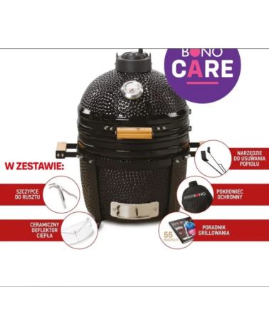 Grill węglowy Kamado BONO MINIMO 40cm (czarny)