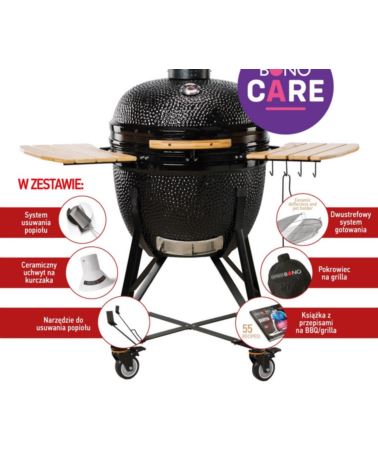 Grill węglowy Kamado BONO LIMITED 64cm (czarny)