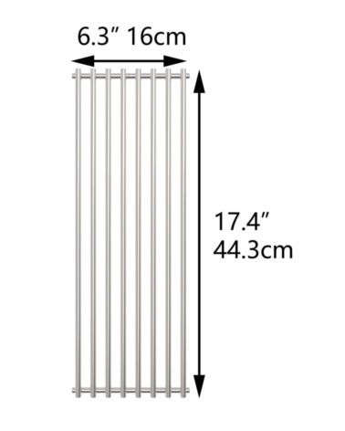 Ruszt z prętów stali 8mm Baron|Crown 43,3 x 16 cm